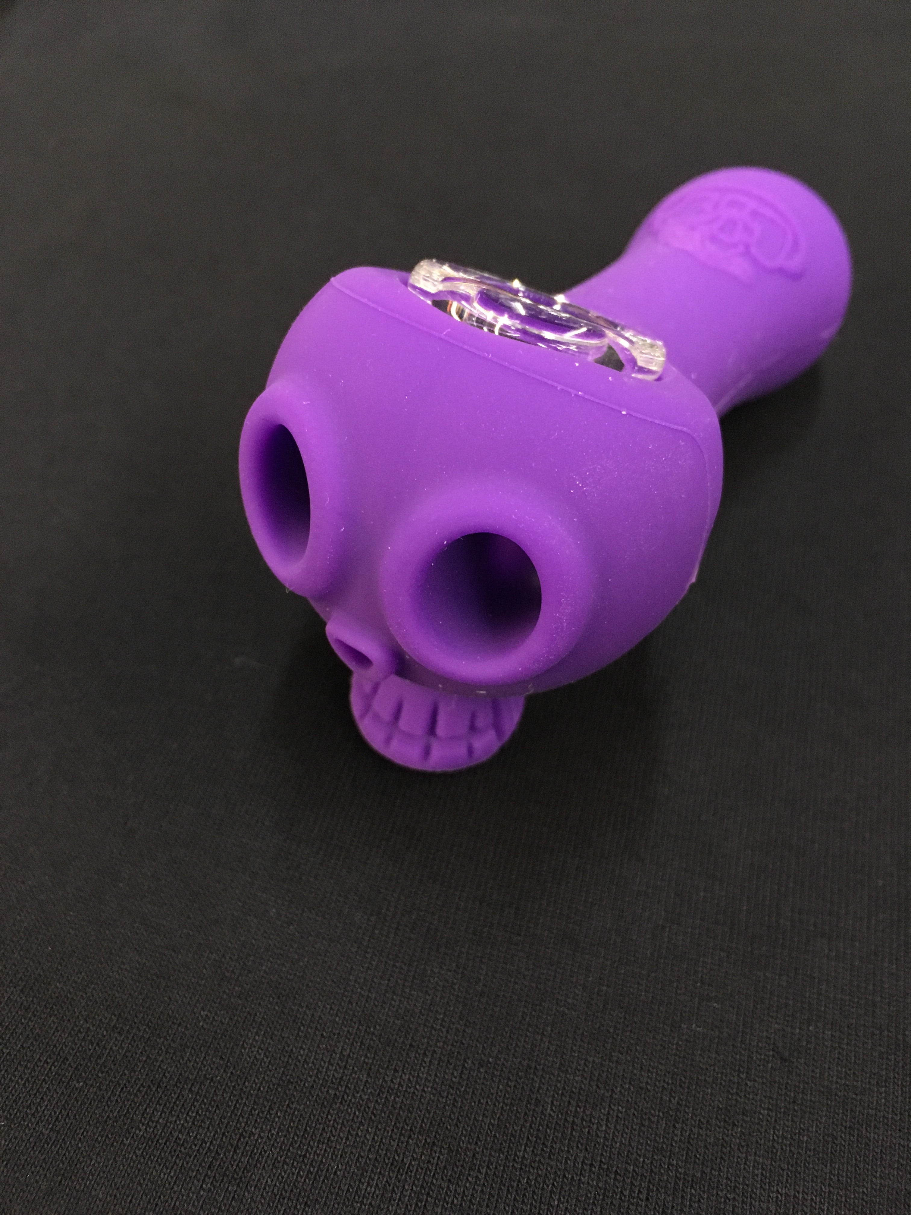 Silicone Pipe  Skull & Bones Silicone Pipe With Glass Bowl